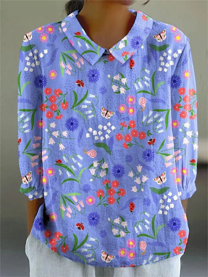 Emery Whimsical Garden Blouse
