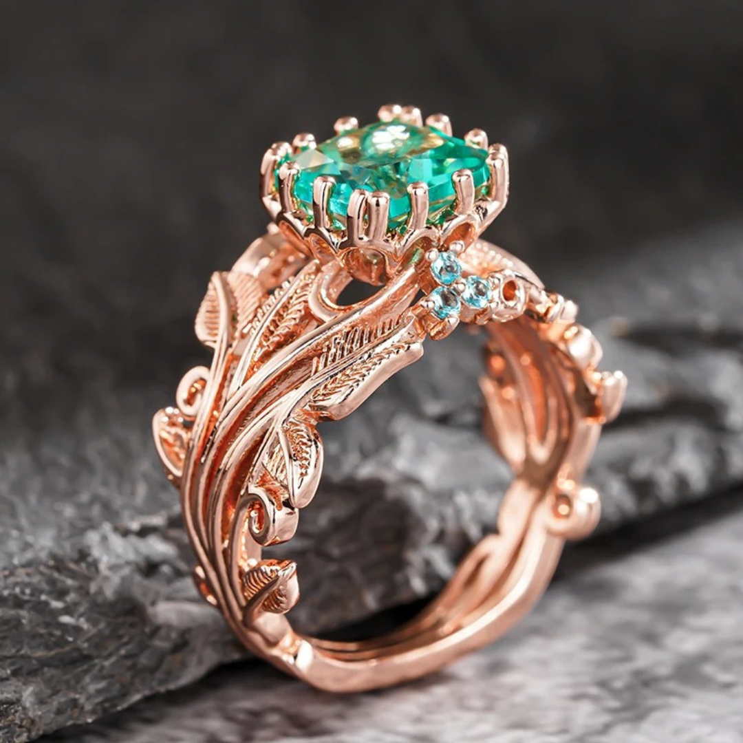 Nature Green Crystal Ring