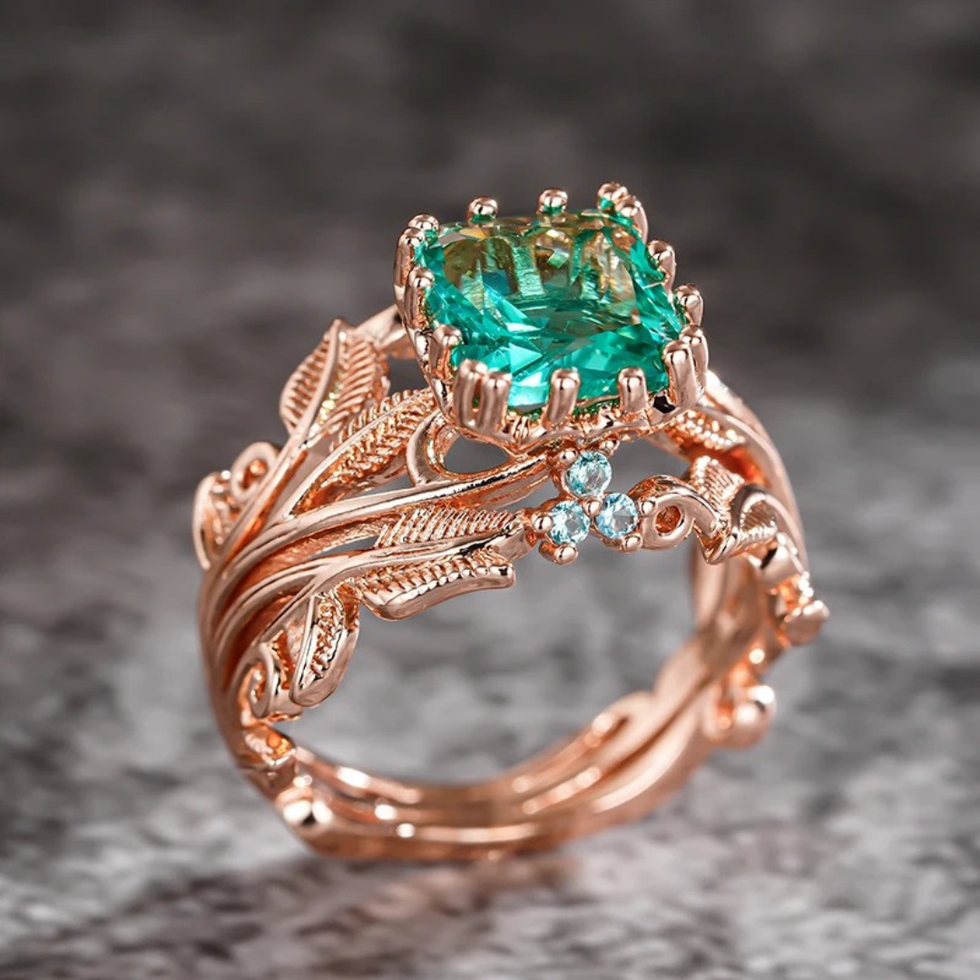 Nature Green Crystal Ring